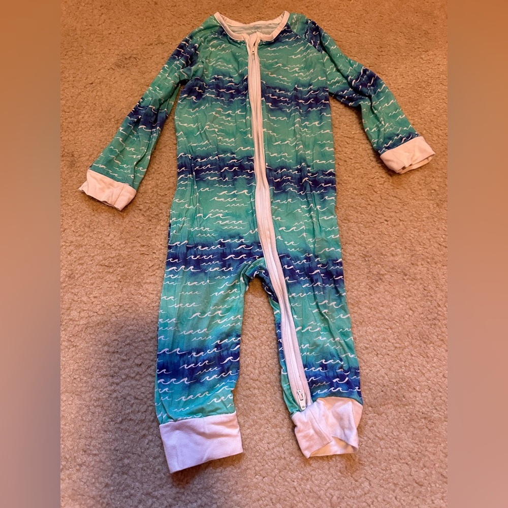 Coco Moon Wave Print Childs Bodysuit - Picture 3 of 3